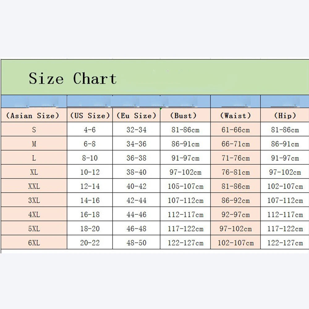 Tummy Trimmer Body Shaper size chart