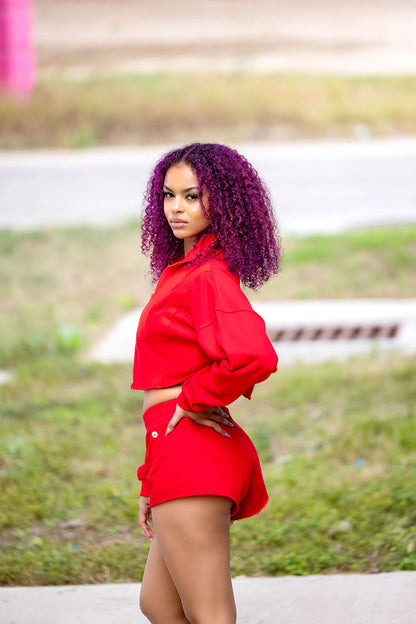 Cheeky Short Set - Red