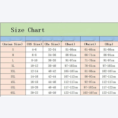 Tummy Trimmer Body Shaper size chart