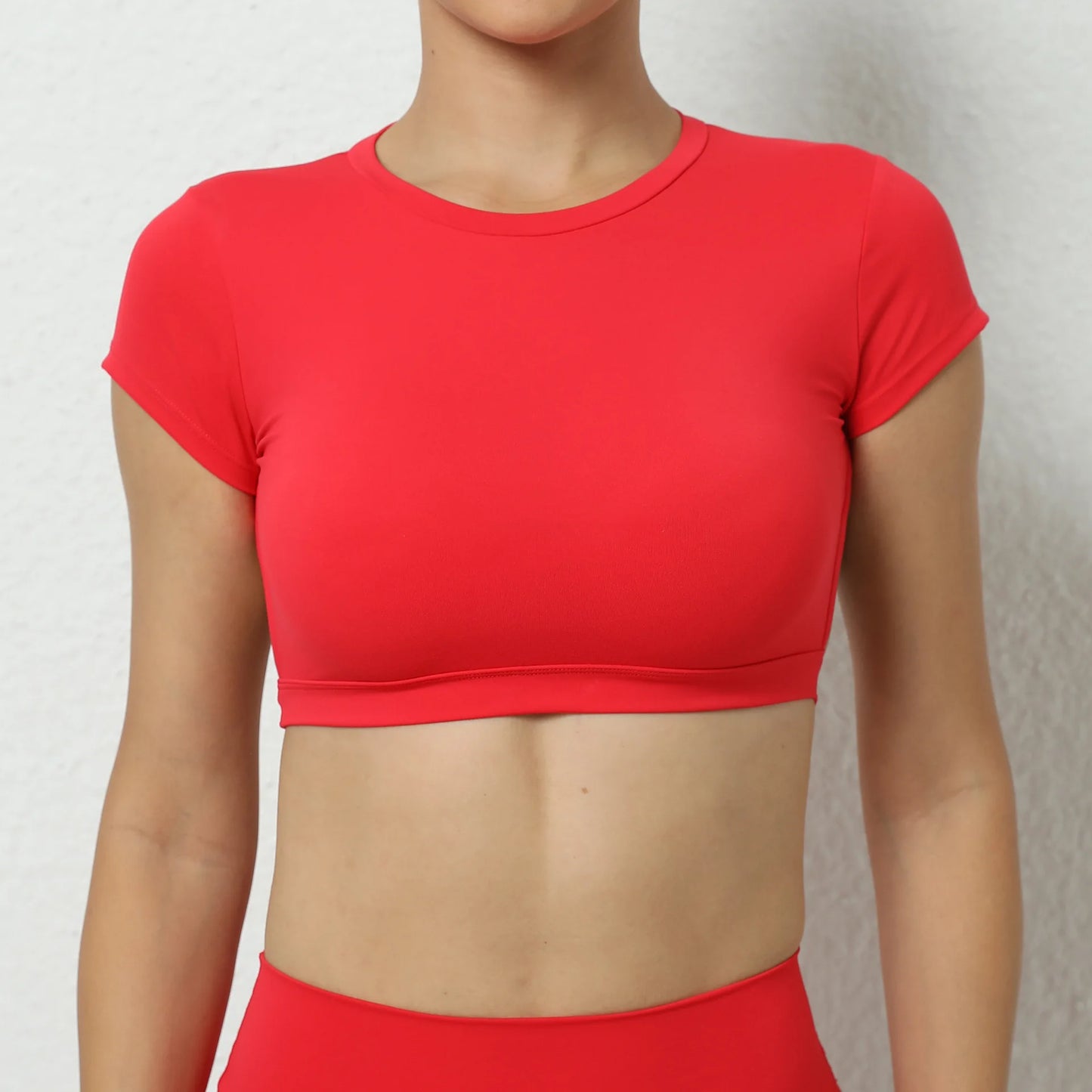 Fitted Backless Fitness Crop Top